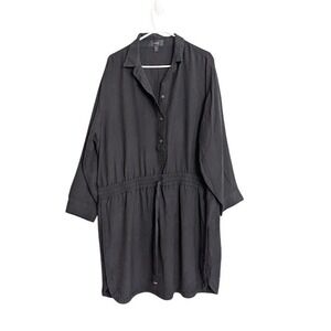 J.Crew Womens Size XXL Style B8442 Black Dress Long Sleeve Tie Waist Vacation